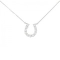 【新品】PT ホースシュー ダイヤモンド ネックレス 0.503CT