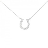 【新品】PT ホースシュー ダイヤモンド ネックレス 0.503CT