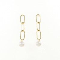 【新品】K18YG アコヤパール ピアス 5.1mm