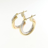 【新品】K18スリーカラー ピアス