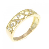 【リメイク】K18YG ダイヤモンド リング 0.10CT