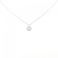 K18WG ソリティア ダイヤモンド ネックレス 0.18CT