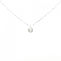K18WG ソリティア ダイヤモンド ネックレス 0.18CT
