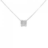 K18WG ダイヤモンド ネックレス 0.15CT