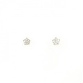 K14PG ソリティア ダイヤモンド ピアス 0.28CT