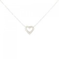 K18WG/750WG ハート ダイヤモンド ネックレス 0.20CT