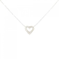 K18WG/750WG ハート ダイヤモンド ネックレス 0.20CT