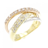 K18YG/K18PG/PT ダイヤモンド リング 0.31CT