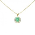 K18YG エメラルド ネックレス 0.84CT