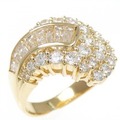 K18YG パヴェ ダイヤモンド リング 2.11CT