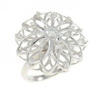 PT フラワー ダイヤモンド リング 0.30CT