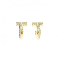 ティファニー T ワン フープ ピアス 0.40CT