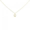 K18YG ソリティア ダイヤモンド ネックレス 0.22CT