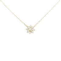 K18YG フラワー ダイヤモンド ネックレス 0.15CT