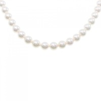 シルバークラスプ アコヤパール ネックレス 7.5-8mm