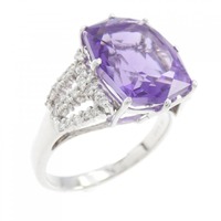 18KWG アメジスト リング 8.82CT