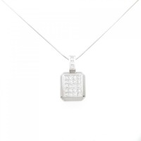 K18WG ダイヤモンド ネックレス 1.02CT