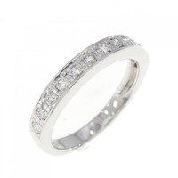 K18WG ハーフエタニティ ダイヤモンド リング