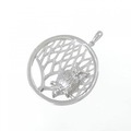 K18WG フクロウ ダイヤモンド ペンダント 0.02CT
