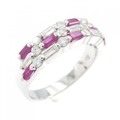 K18WG ルビー リング 0.60CT