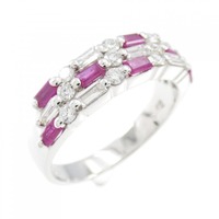K18WG ルビー リング 0.60CT