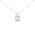 K18WG/PT ダイヤモンド ネックレス 1.00CT