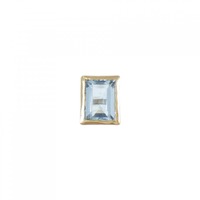 【リメイク】K18YG アクアマリン ピアス 1.07CT 片耳