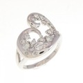K18WG ハート ダイヤモンド リング 0.45CT