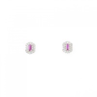 【新品】PT ルビー ピアス 0.15CT