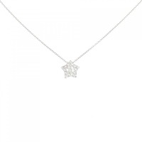 K18WG スター パヴェ ダイヤモンド ネックレス 0.20CT