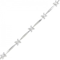 K18WG ダイヤモンド ブレスレット 0.1CT