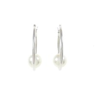 K18WG アコヤパール ピアス 7.7mm