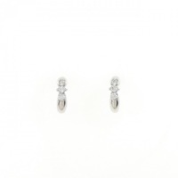 K18WG ダイヤモンド ピアス