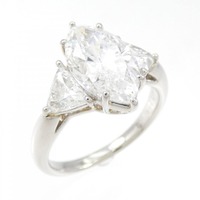 PT ダイヤモンド リング 3.266CT E SI2 マーキスカット