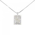K18WG ダイヤモンド ネックレス 3.10CT