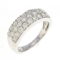 K18WG パヴェ ダイヤモンド リング 1.00CT