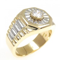 K18YG/PT ダイヤモンド リング 0.378CT