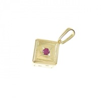 【新品】K18YG ルビー ペンダント 0.08CT