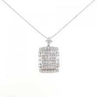 K18WG ダイヤモンド ネックレス 3.00CT