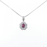 PT ルビー ネックレス 0.56CT