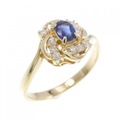 K18YG サファイヤ リング 0.19CT