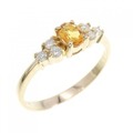 K18YG シトリン リング 0.17CT