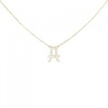 アーカー イニシャル ネックレス 0.07CT