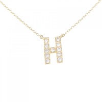 K18YG イニシャルH ダイヤモンド ネックレス 0.40CT