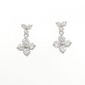 PT フラワー ダイヤモンド ピアス 0.70CT