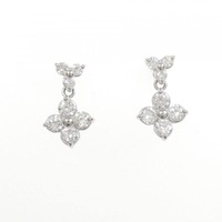 PT フラワー ダイヤモンド ピアス 0.70CT