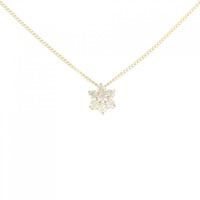 K18YG フラワー ダイヤモンド ネックレス 0.31CT