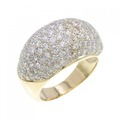 K18YG/K18WG パヴェ ダイヤモンド リング 2.00CT