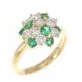 K18YG エメラルド リング 0.40CT