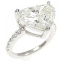 【リメイク】PT ダイヤモンド リング 5.126CT L SI2 ハートシェイプ